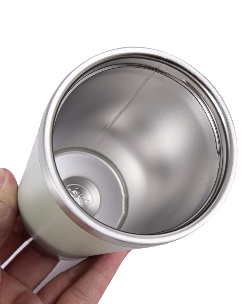 Mirror-Finish Rim & Base Stainless Steel Insulated Coffee Travel Mug