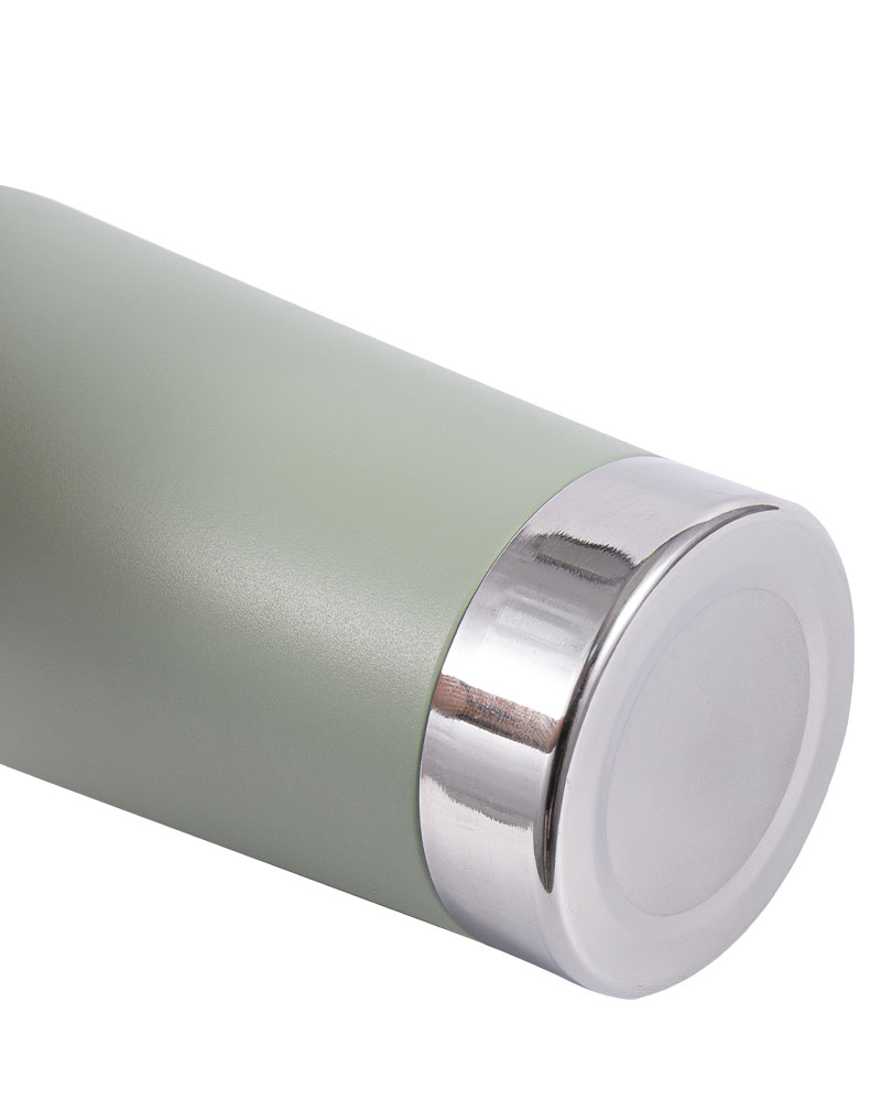 Mirror-Finish Rim & Base Stainless Steel Insulated Coffee Travel Mug