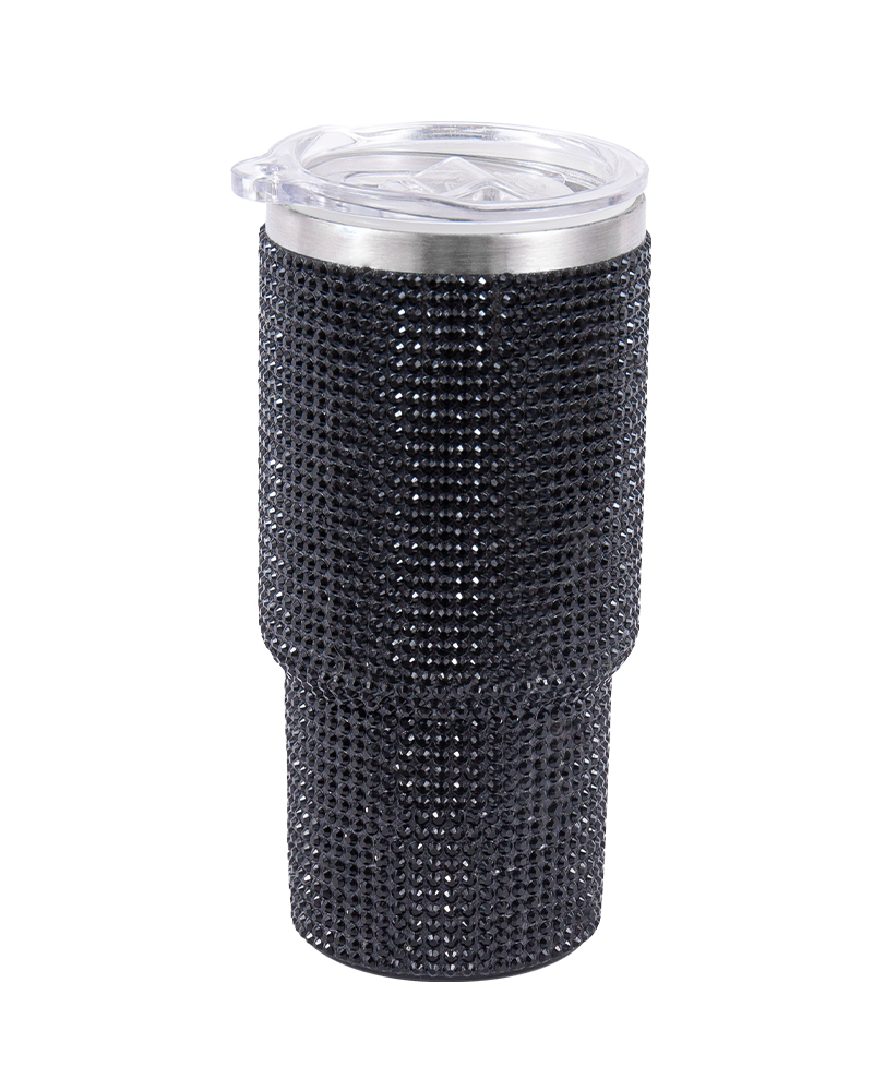 Rhinestone Surface Stainless Steel Insulated Coffee Travel Mug