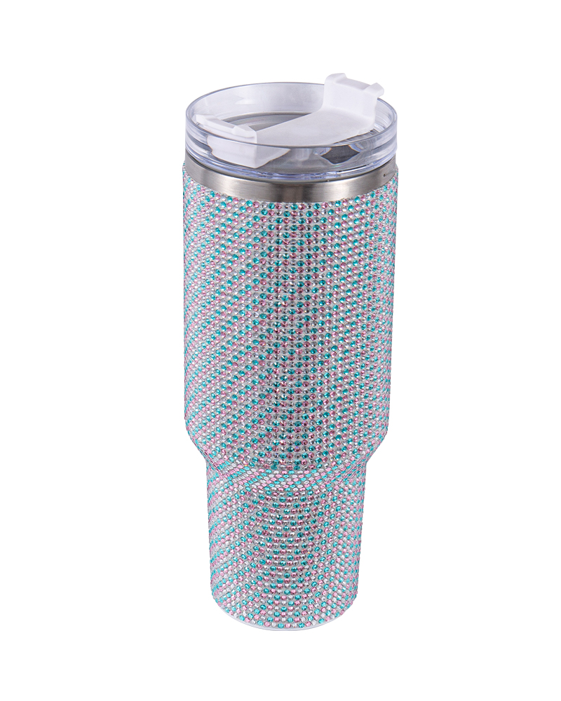 Rhinestone Surface Stainless Steel Insulated Coffee Travel Mug