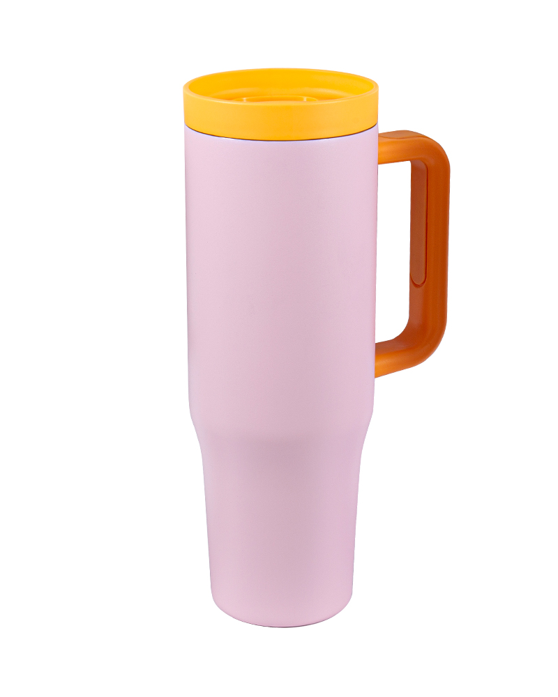 Macaron Contrast Color Double-Wall Vacuum Stainless Steel Car Mug