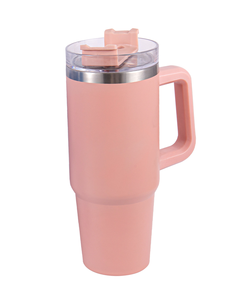 Colorful Stainless Steel Insulated Hot & Cold Car Mug with Straw