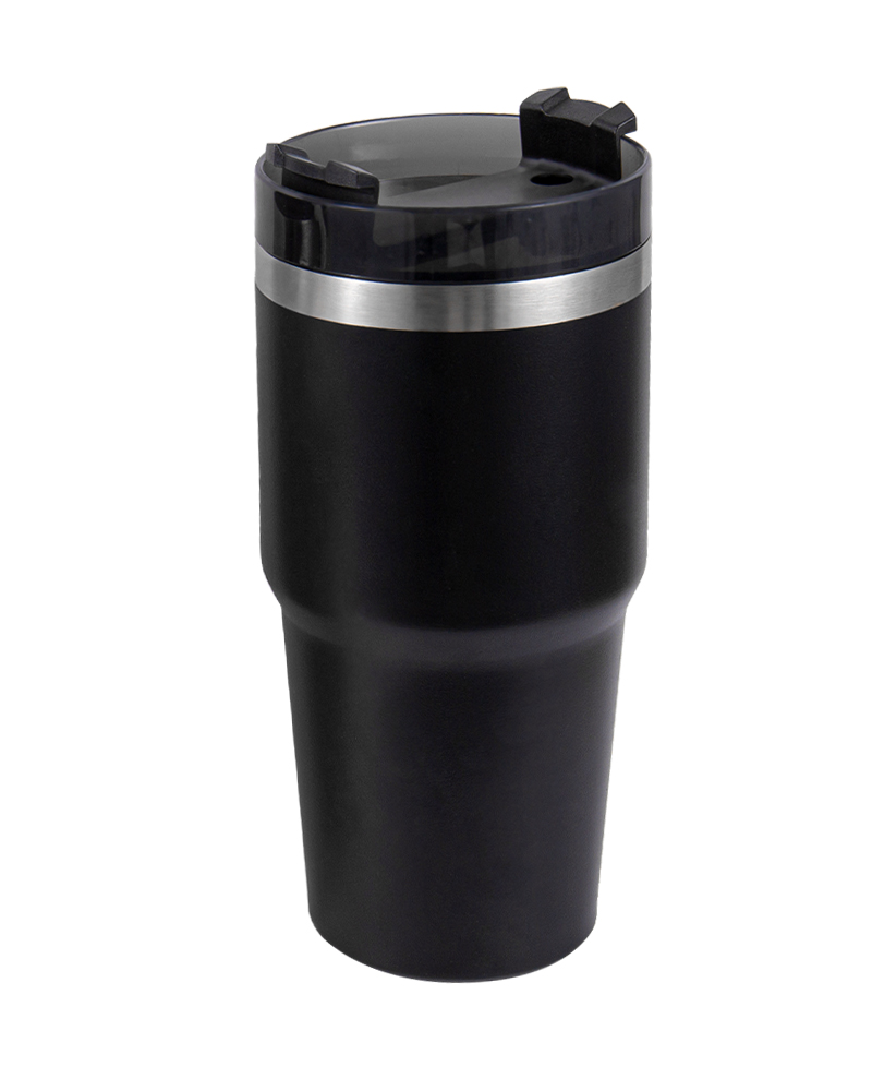 Food-Grade Stainless Steel Coffee Mug with Anti-Slip Grip and Lanyard