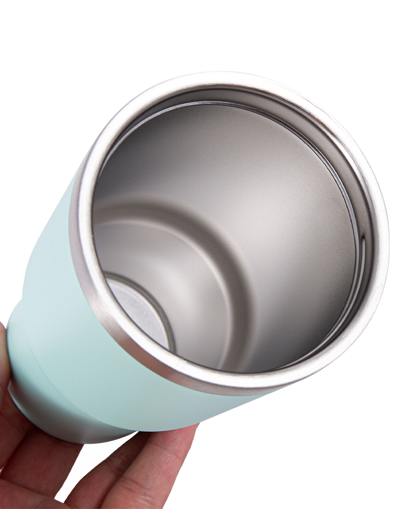 Food-Grade Stainless Steel Coffee Mug with Anti-Slip Grip and Lanyard