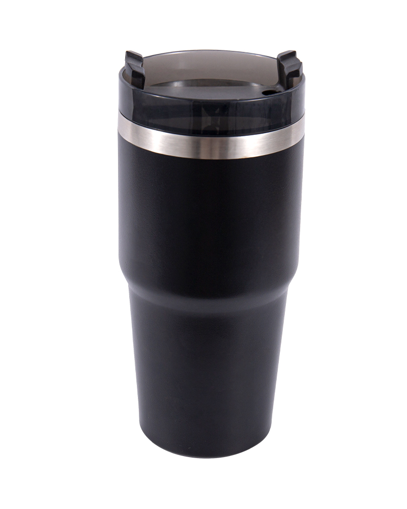 Dual-Latch Flip-Top Lid Design Stainless Steel Double-Wall Insulated Coffee Mug