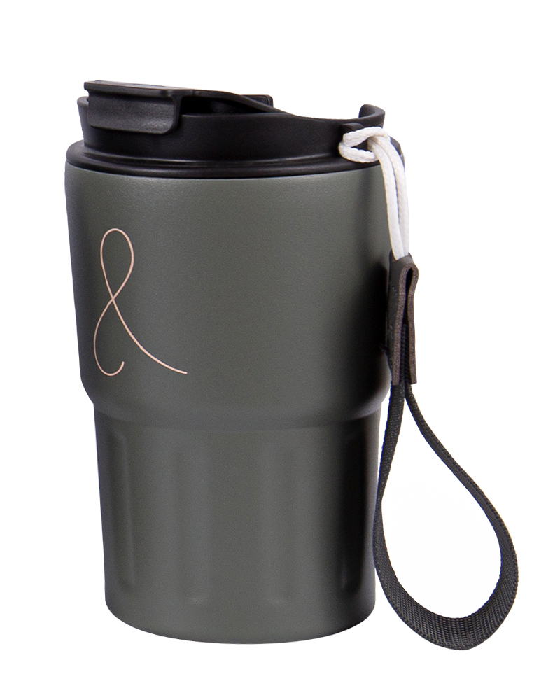 Small-Mouth Direct-Drink Insulated Coffee Mug Customizable logo