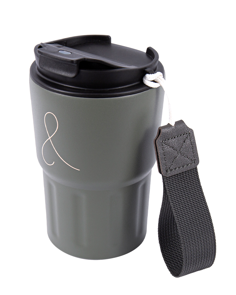 Small-Mouth Direct-Drink Insulated Coffee Mug Customizable logo