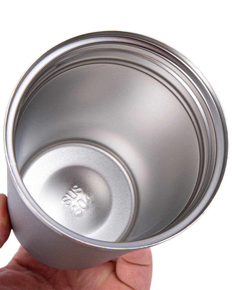 Simple 304 Stainless Steel Coffee Mug with Insulated Inner Liner