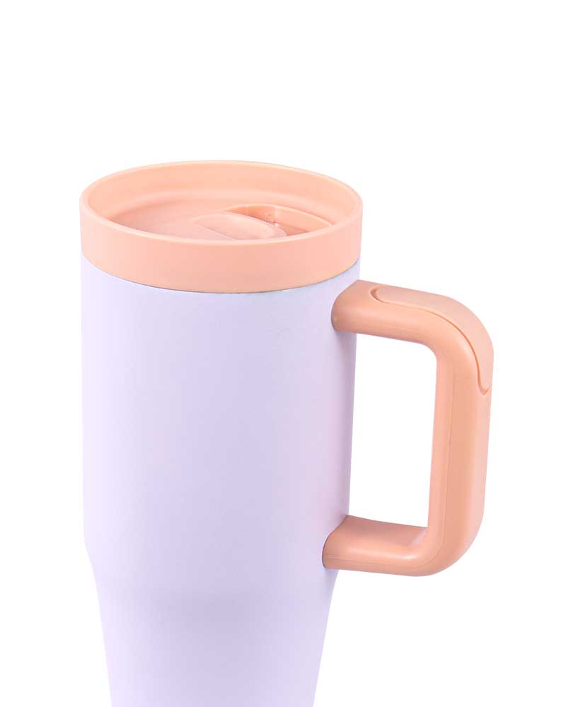 Macaron Contrast Color Double-Wall Vacuum Stainless Steel Car Mug