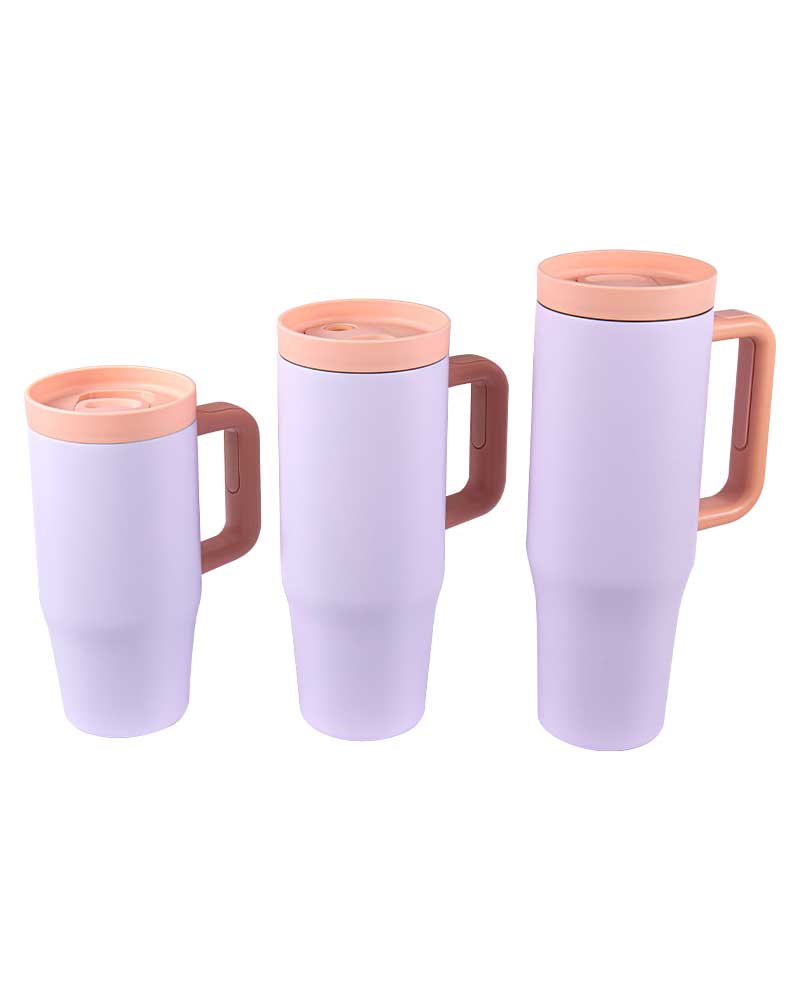 Macaron Contrast Color Double-Wall Vacuum Stainless Steel Car Mug