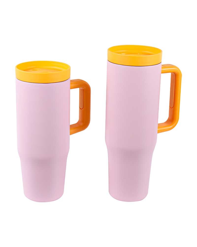 Macaron Contrast Color Double-Wall Vacuum Stainless Steel Car Mug