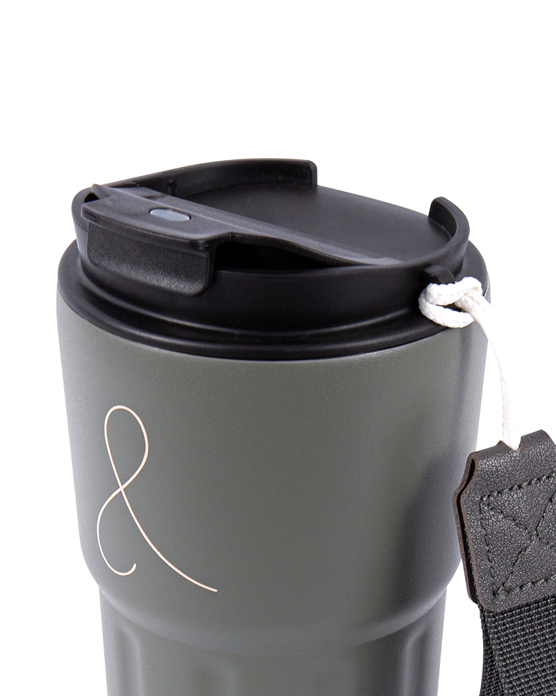 Small-Mouth Direct-Drink Insulated Coffee Mug Customizable logo